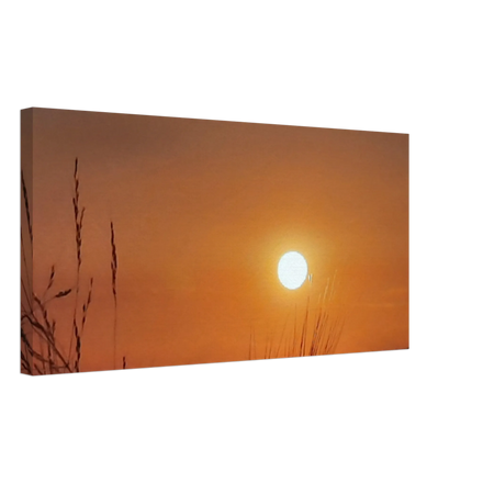 Kunstdruck auf Leinwand – Westerwald in der Abendsonne, Hochwertiger Wandkunstdruck – Leinwandbild mit dekorativer Motivgestaltung