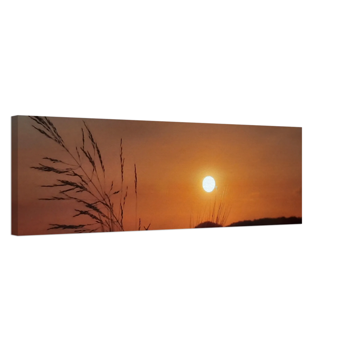 Kunstdruck auf Leinwand – Westerwald in der Abendsonne, Hochwertiger Wandkunstdruck – Wandbild auf Leinwand mit individuell gewähltem Motiv
