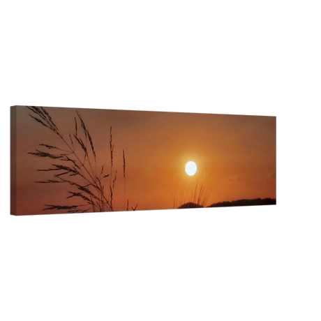 Kunstdruck auf Leinwand – Westerwald in der Abendsonne, Hochwertiger Wandkunstdruck – Wandbild auf Leinwand mit individuell gewähltem Motiv