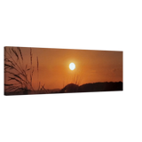 Dekoration mit Charakter. Kunstdruck auf Leinwand – Westerwald in der Abendsonne, Hochwertiger Wandkunstdruck: für stilvolle Raumgestaltung. Schlicht, elegant und wirkungsvoll.