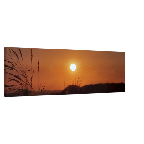 Dekoration mit Charakter. Kunstdruck auf Leinwand – Westerwald in der Abendsonne, Hochwertiger Wandkunstdruck: für stilvolle Raumgestaltung. Schlicht, elegant und wirkungsvoll.