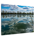 Dekoration mit Charakter. Kunstdruck trifft Leinwand - Horizont meets Water  70x100 cm / 28x40″: für stilvolle Raumgestaltung. Eine besondere Bereicherung für jeden Raum.