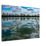 Kunstdruck trifft Leinwand - Horizont meets Water 70x100 cm / 28x40″ – Wandbild auf Leinwand für Wohn- und Arbeitsräume
