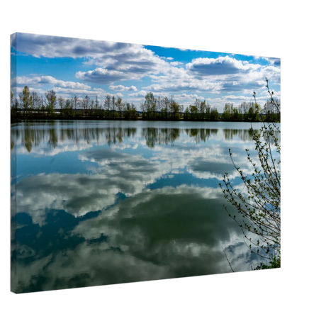 Kunstdruck trifft Leinwand - Horizont meets Water 70x100 cm / 28x40″ – Wandbild auf Leinwand für Wohn- und Arbeitsräume