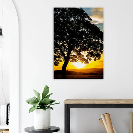 Dekoration mit Charakter. Landschaftsfoto auf Leinwand - Kunstdruck Sonnenuntergang 70x100 cm / 28x40″: für stilvolle Raumgestaltung. Schlicht, elegant und wirkungsvoll.