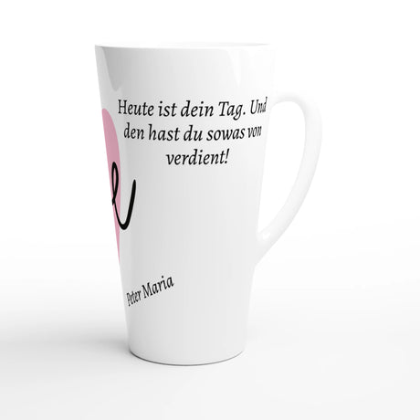 Latte-Tasse Muttertags Geschenk – Glänzende 17oz Keramiktasse für Heißgetränke – personalisierte Keramiktasse als persönliche Geschenkidee