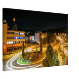 Leinwand Bild - Betzdorf bei Nacht 70x100 cm – bedruckte Leinwand auf stabilem Keilrahmen