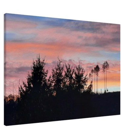 Dekoration mit Charakter. Leinwand - Kunstdruck - Landschaft im Sonnenuntergang Molzhain 70x100: für stilvolle Raumgestaltung. Eine besondere Bereicherung für jeden Raum.