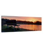 Dekoration mit Charakter. Leinwandbild Sonnenuntergang am Elkenrother Weiher – Kunstdruck für Ihr Zuhause: zeitlos und harmonisch. Eine besondere Bereicherung für jeden Raum.