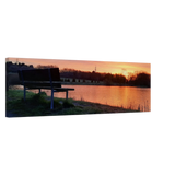 Leinwandbild Sonnenuntergang am Elkenrother Weiher – Kunstdruck für Ihr Zuhause – Wandbild auf Leinwand für Wohn- und Arbeitsräume