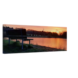 Dekoration mit Charakter. Leinwandbild Sonnenuntergang am Elkenrother Weiher – Kunstdruck für Ihr Zuhause: für stilvolle Raumgestaltung. Eine besondere Bereicherung für jeden Raum.