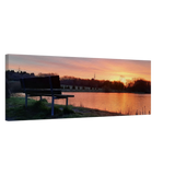 Leinwandbild Sonnenuntergang am Elkenrother Weiher – Kunstdruck für Ihr Zuhause – Leinwand-Kunstdruck als dekorative Wandgestaltung