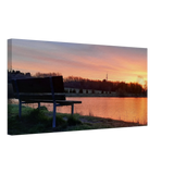 Leinwandbild Sonnenuntergang am Elkenrother Weiher – Kunstdruck für Ihr Zuhause – Leinwandbild mit dekorativer Motivgestaltung