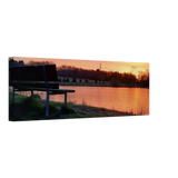 Leinwandbild Sonnenuntergang am Elkenrother Weiher – Kunstdruck für Ihr Zuhause – Kunstdruck auf Leinwand mit hochwertiger Druckwirkung