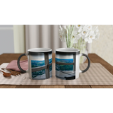 Personalisierbare Fototasse mit Schriftzug – Magische Farbwechsel Tasse – weiße Fototasse aus Keramik für Kaffee oder Tee