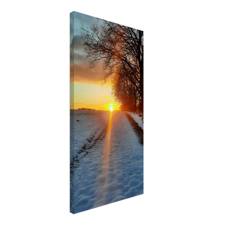 Abendrot Vor Einer Malerischen Landschaft – Hochwertiger Leinwanddruck – Wandbild auf Leinwand für Wohn- und Arbeitsräume