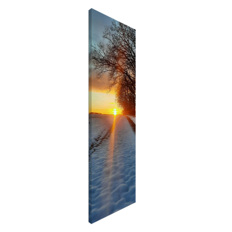 Abendrot Vor Einer Malerischen Landschaft – Hochwertiger Leinwanddruck – Leinwand-Kunstdruck als dekorative Wandgestaltung