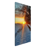 Abendrot Vor Einer Malerischen Landschaft – Hochwertiger Leinwanddruck – Leinwandbild mit dekorativer Motivgestaltung