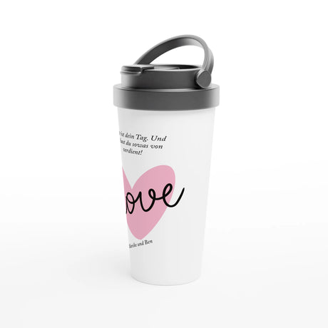 Muttertags Geschenk - Edelstahl Reisebecher 15oz | Auslaufsicher & Spülmaschinenfest – individuell gestaltbare Tasse mit Foto oder Spruch
