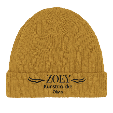 Beechfield Organic Cotton Beanie – Nachhaltige Bio-Mütze – persönlich gestaltbares Geschenk mit individuellem Design