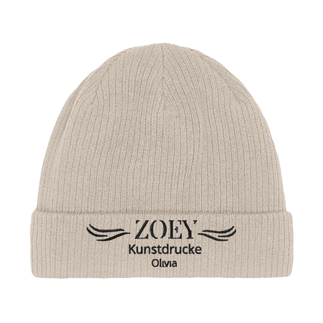 Beechfield Organic Cotton Beanie – Nachhaltige Bio-Mütze – personalisierbares Produkt mit dekorativer Gestaltung
