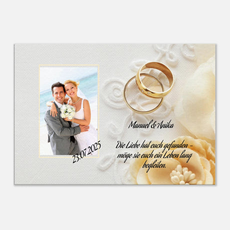 Stimmungsvolle Wandkunst für stilvolle Räume. perfekte Geschenkidee Hochzeit - Leinwanddruck personalisierbar: zeitlos und harmonisch. Eine besondere Bereicherung für jeden Raum.