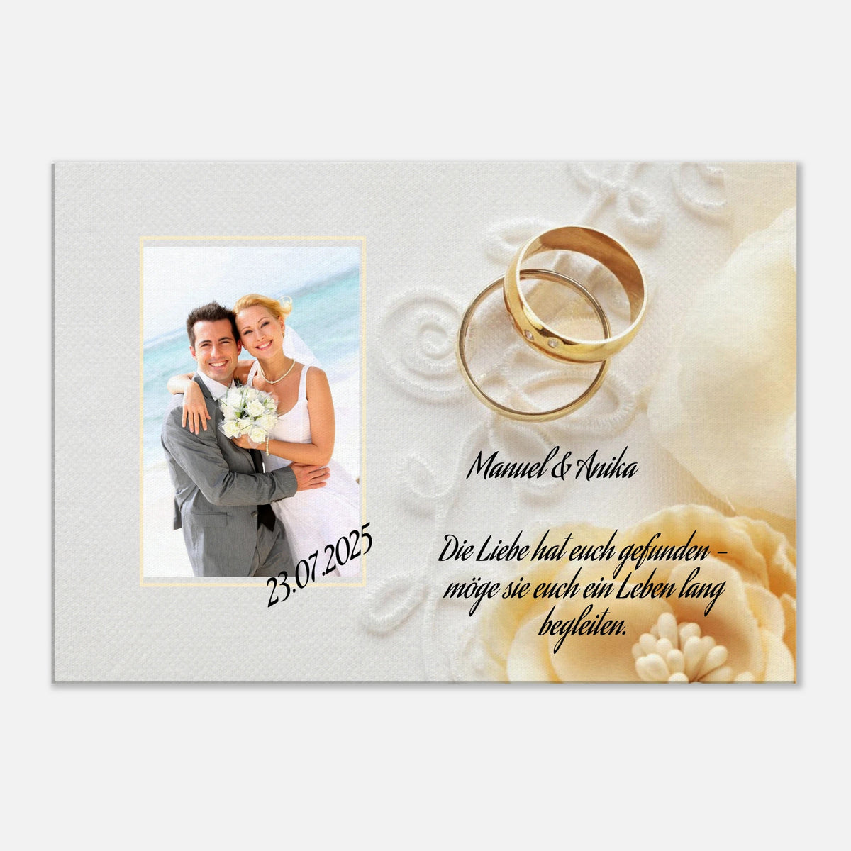 Dekoration mit Charakter. perfekte Geschenkidee Hochzeit - Leinwanddruck personalisierbar: für stilvolle Raumgestaltung. Eine besondere Bereicherung für jeden Raum.