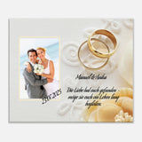 Dekoration mit Charakter. perfekte Geschenkidee Hochzeit - Leinwanddruck personalisierbar: zeitlos und harmonisch. Schlicht, elegant und wirkungsvoll.