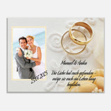 Stimmungsvolle Wandkunst für stilvolle Räume. perfekte Geschenkidee Hochzeit - Leinwanddruck personalisierbar: zeitlos und harmonisch. Eine besondere Bereicherung für jeden Raum.