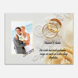 perfekte Geschenkidee Hochzeit - Leinwanddruck personalisierbar – Wandbild auf Leinwand für Wohn- und Arbeitsräume