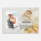 Stimmungsvolle Wandkunst für stilvolle Räume. perfekte Geschenkidee Hochzeit - Leinwanddruck personalisierbar: zeitlos und harmonisch. Eine besondere Bereicherung für jeden Raum.