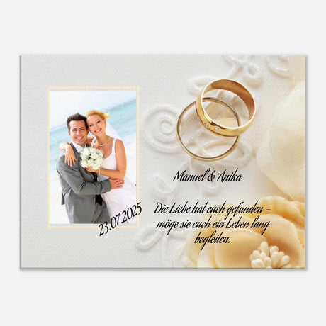 perfekte Geschenkidee Hochzeit - Leinwanddruck personalisierbar – bedruckte Leinwand mit klassischer Bildwirkung