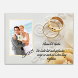 Dekoration mit Charakter. perfekte Geschenkidee Hochzeit - Leinwanddruck personalisierbar: für stilvolle Raumgestaltung. Eine besondere Bereicherung für jeden Raum.