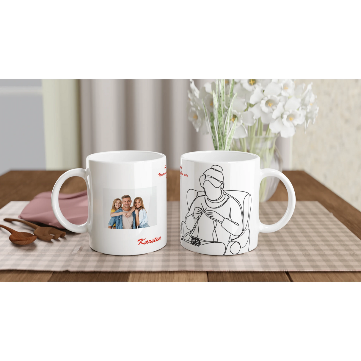 Personalisierbare Kaffeetasse für omas – Ein Geschenk, das Herzen verbindet – weiße Fototasse aus Keramik für Kaffee oder Tee