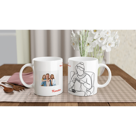 Personalisierbare Kaffeetasse für omas – Ein Geschenk, das Herzen verbindet – weiße Fototasse aus Keramik für Kaffee oder Tee