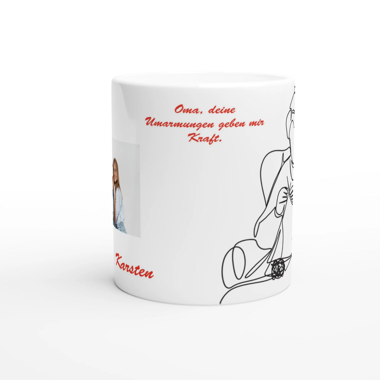 Personalisierbare Kaffeetasse für omas – Ein Geschenk, das Herzen verbindet – Keramiktasse mit personalisierbarer Druckgestaltung