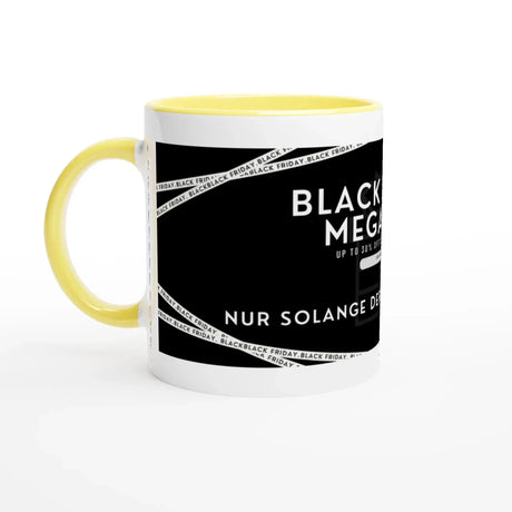 Personalisierbare Keramiktasse mit farbigem Rand | 312 ml Black friday Spezial 25 % auf – Fototasse mit individuell anpassbarem Design