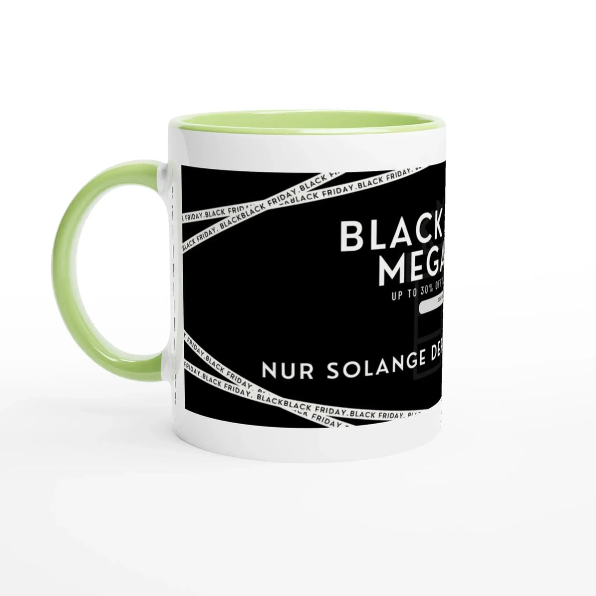 Personalisierbare Keramiktasse mit farbigem Rand | 312 ml Black friday Spezial 25 % auf – Tasse aus Keramik mit persönlichem Motivdruck