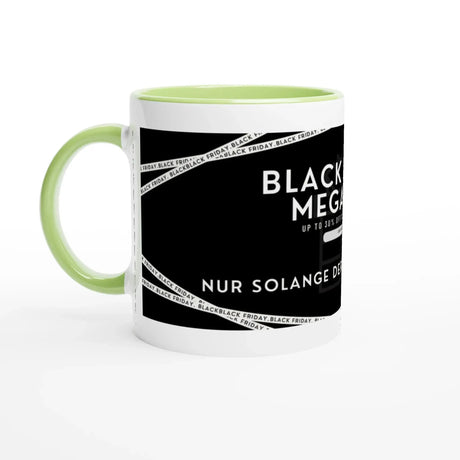 Personalisierbare Keramiktasse mit farbigem Rand | 312 ml Black friday Spezial 25 % auf – Tasse aus Keramik mit persönlichem Motivdruck