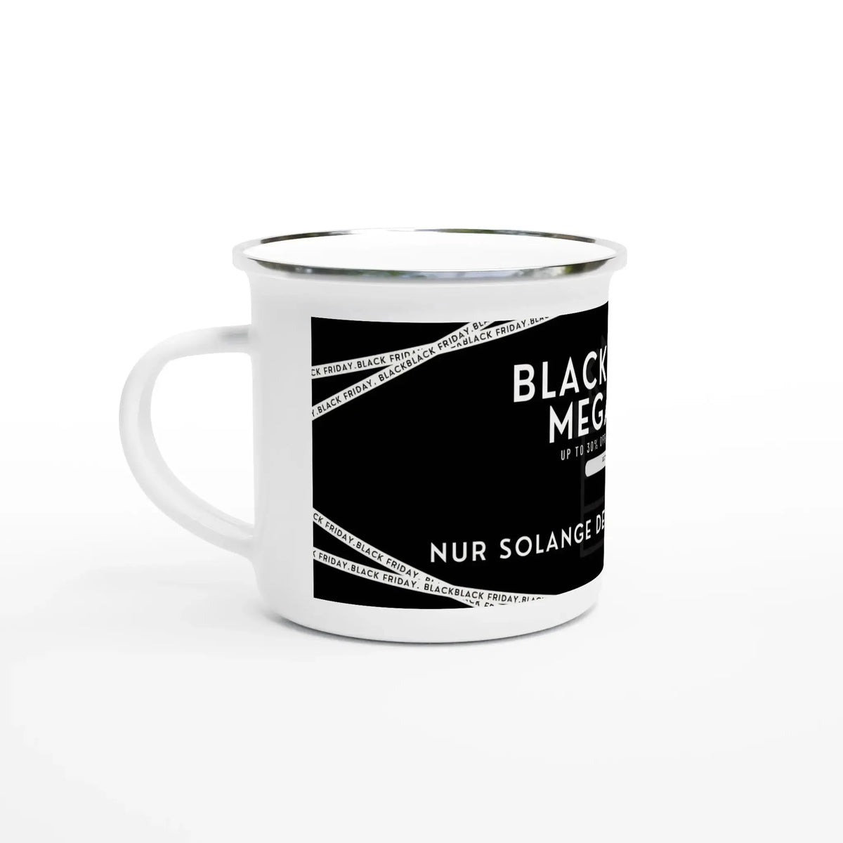 Personalisierbarer Emaille-Becher | Ideal für Camping und Reisen Black Friday Spezial 25 % – personalisierbare Keramiktasse mit individuellem Motiv
