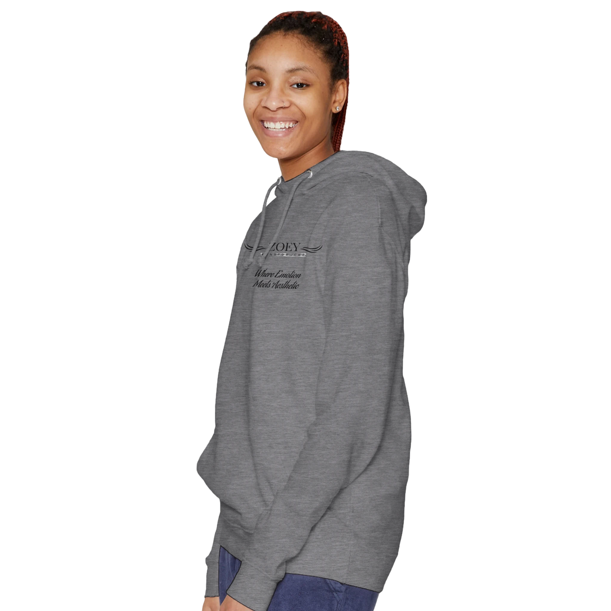 Premium Unisex Personalisierbarer Mid-Weight Hoodie | Laneseven LS13001 – Textil mit individualisierbarer Printgestaltung