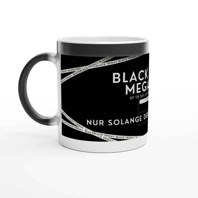 Personalisiert bedruckte Tasse – Magischer Farbwechsel 12 oz ≈ 355 ml Black Friday Spezial – personalisierbare Keramiktasse mit individuellem Motiv
