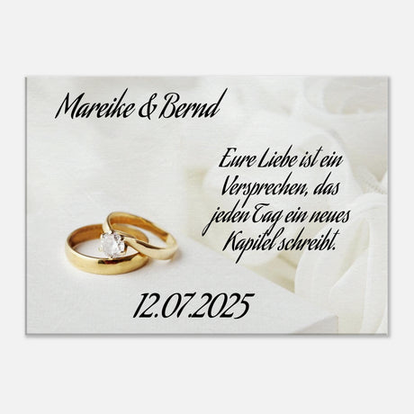 Personalisierte Hochzeits-Leinwand – Zeitloser Kunstdruck – bedruckte Leinwand mit klassischer Bildwirkung