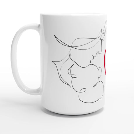 Dekoration mit Charakter. Personalisierte Keramiktasse (450 ml) – Perfektes Geschenk zum Muttertag💕: zeitlos und harmonisch. Schlicht, elegant und wirkungsvoll.