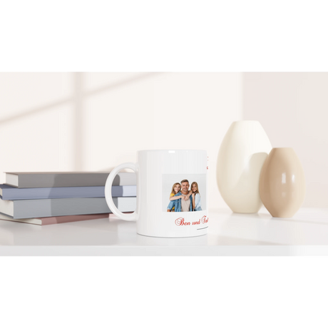 Opa Tasse – Geschenk mit Foto & Spruch – weiße Fototasse aus Keramik für Kaffee oder Tee