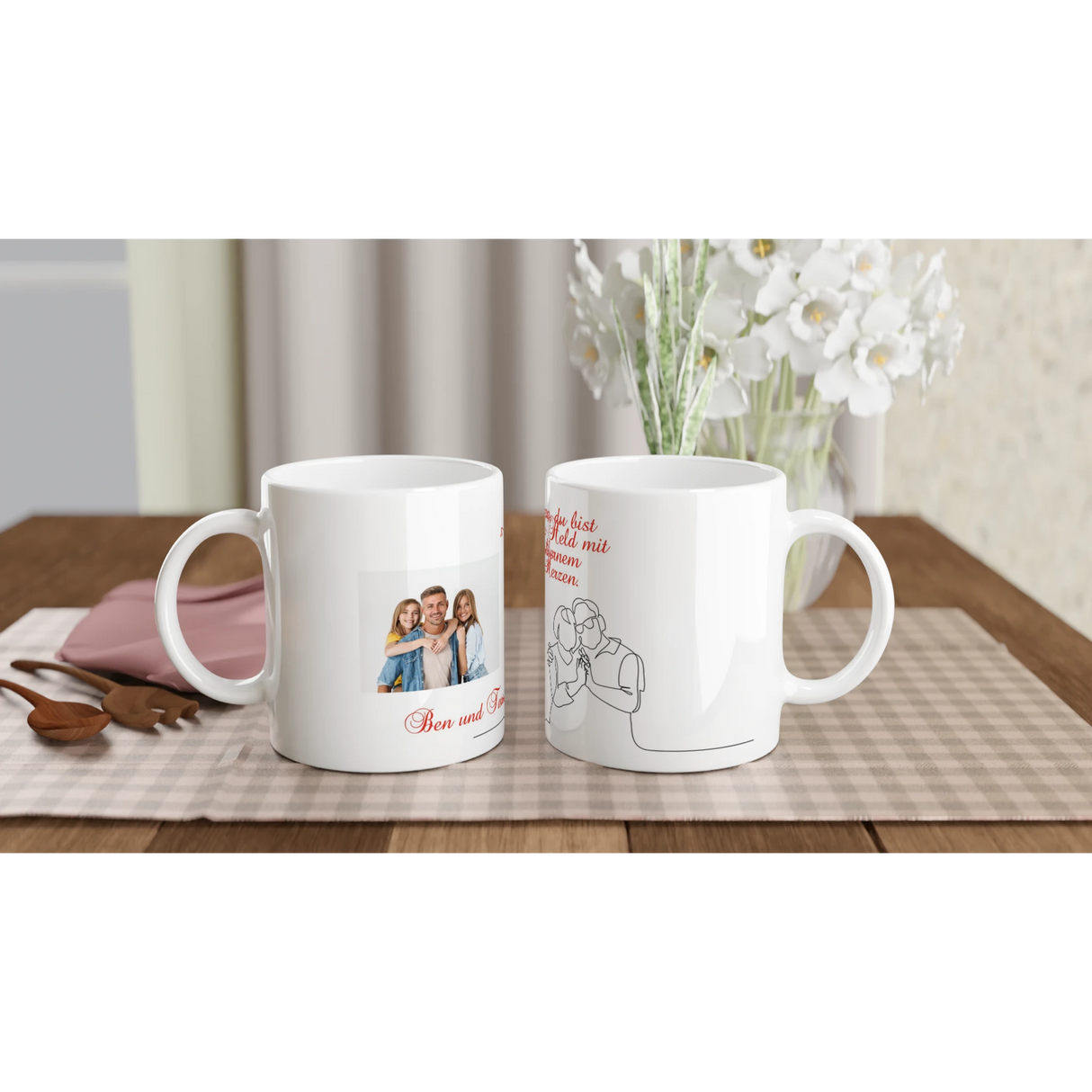 Stimmungsvolle Wandkunst für stilvolle Räume. Opa Tasse – Geschenk mit Foto & Spruch: zeitlos und harmonisch. Eine besondere Bereicherung für jeden Raum.