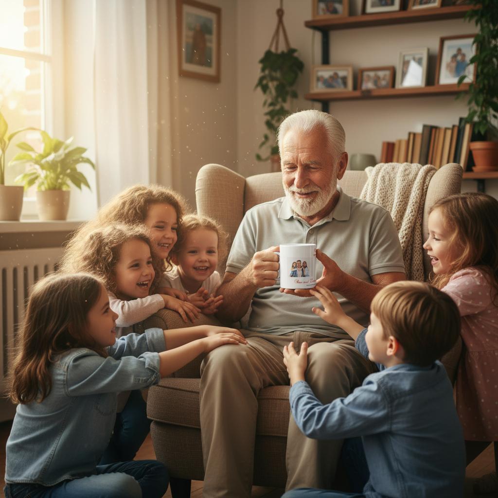 Opa Tasse – Geschenk mit Foto & Spruch – personalisierte Keramiktasse als persönliche Geschenkidee