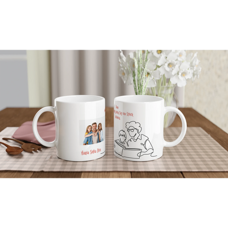Personalisierbare Keramiktasse - Liebevolle Tasse für Oma - 11oz – Keramiktasse mit personalisierbarer Druckgestaltung