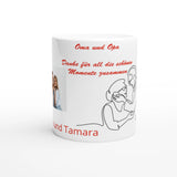 Oma und Opa Personalisierte Tasse – 11oz Keramikkaffeetassendesign mit Foto – weiße Fototasse aus Keramik für Kaffee oder Tee