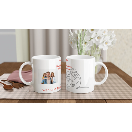 Oma und Opa Personalisierte Tasse – 11oz Keramikkaffeetassendesign mit Foto – Fototasse mit individuell anpassbarem Design
